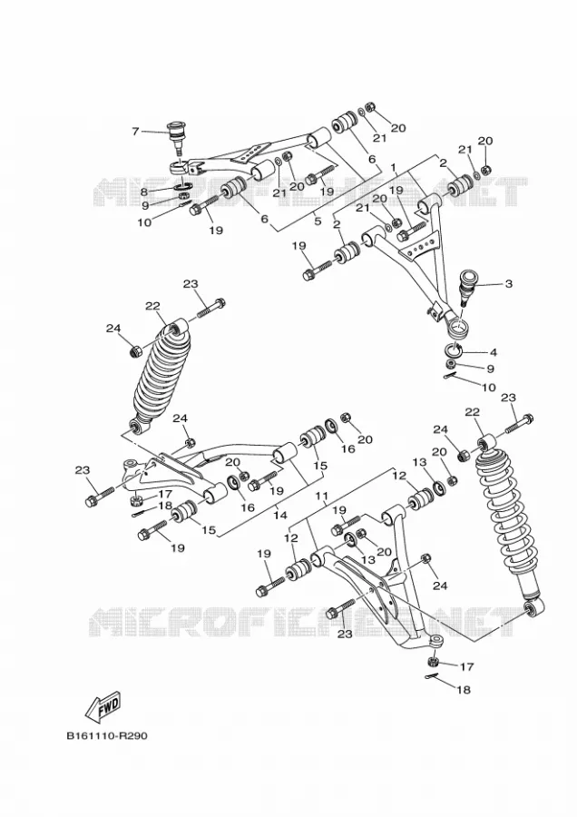SUSPENSION / ROUE AVANT Yamaha QUAD 700 2016 KODIAK  YFM700FWB