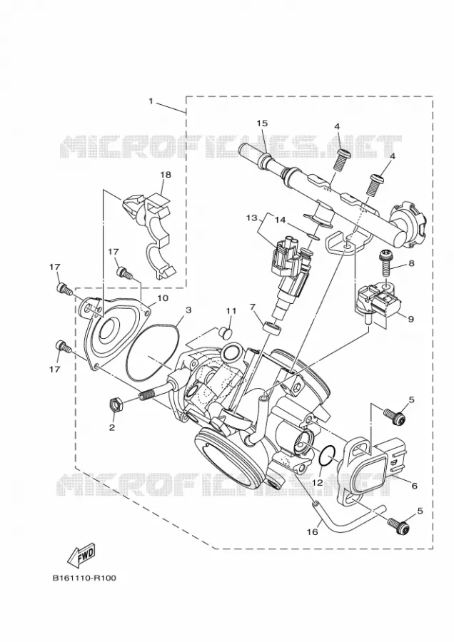 BOITIER PAPILLON INJECTION Yamaha QUAD 700 2017 GRIZZLY  YFM700FWAD