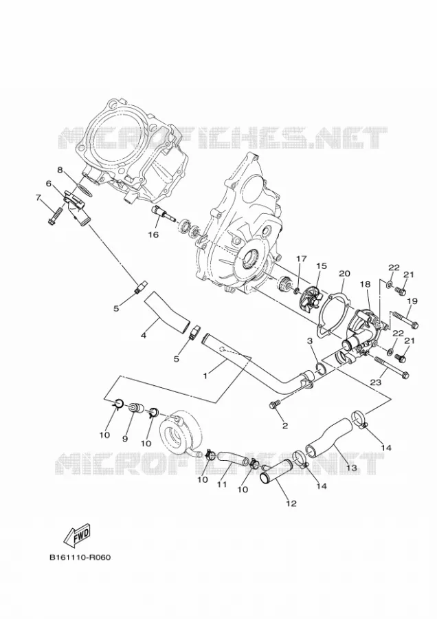 POMPE A EAU / DURITES Yamaha QUAD 700 2017 GRIZZLY  YFM700FWAD
