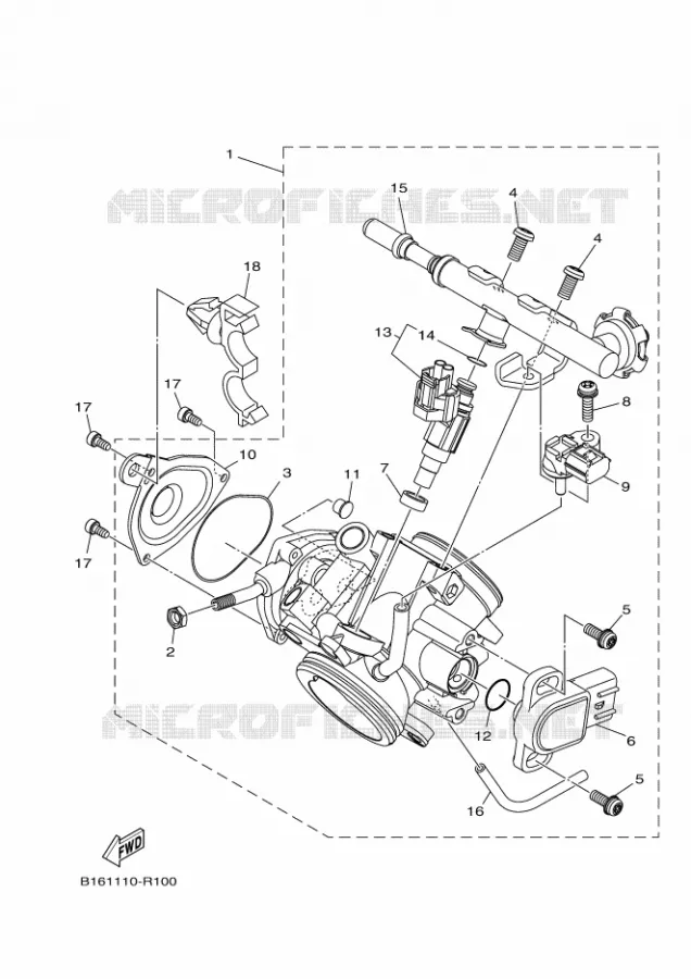 BOITIER PAPILLON INJECTION Yamaha QUAD 700 2016 GRIZZLY  YFM700FWADYFM70GPLGGRIZZLY EPS LE
