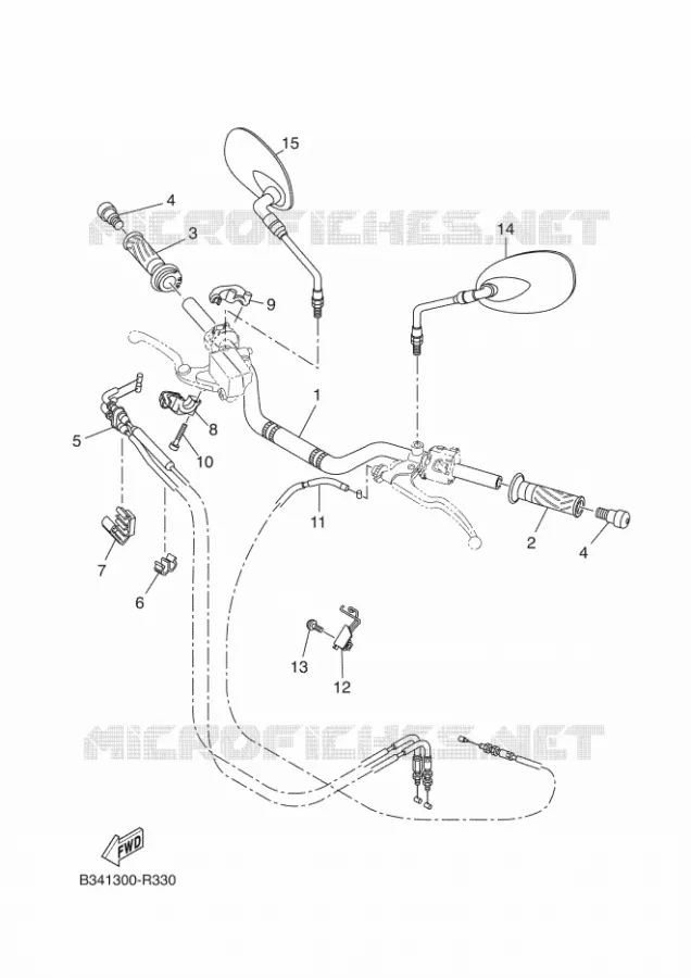 GUIDON ET CABLES Yamaha MOTO 700 2016 XSR  MTM690-U
