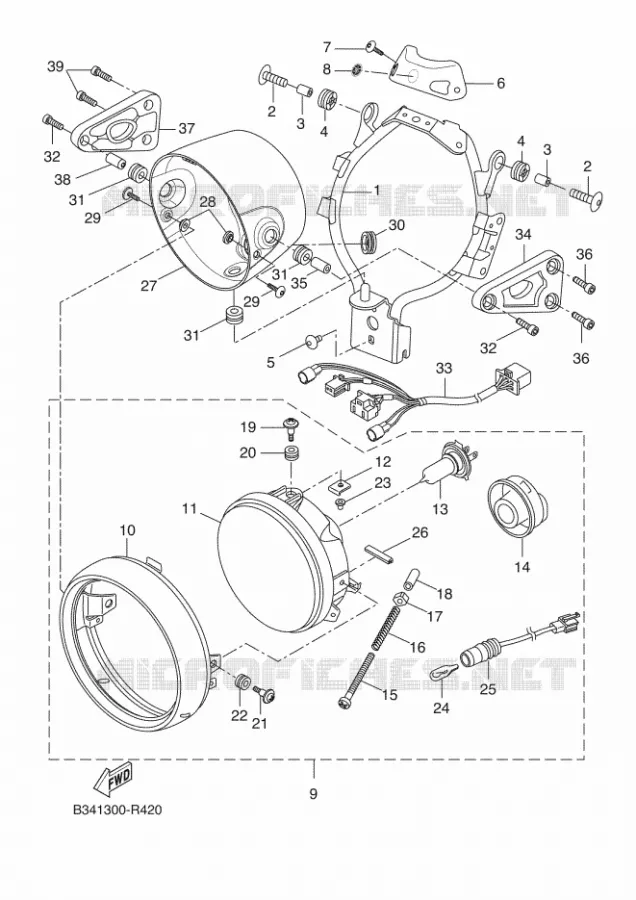 PHARE  Yamaha MOTO 700 2016 XSR  MTM690-U