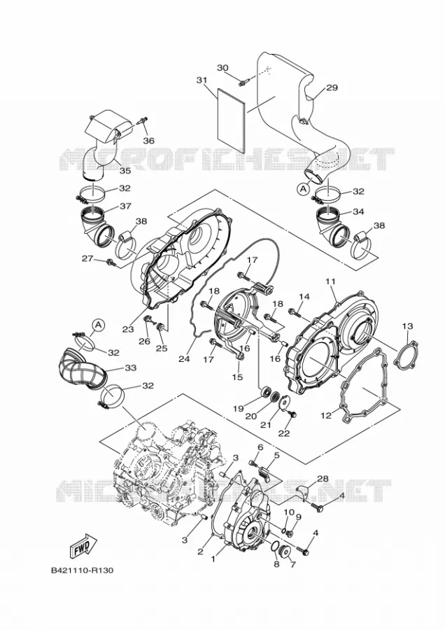 CARTER - MOTEUR 1 Yamaha SIDE BY SIDE 700 2016 VIKING  YXM700E