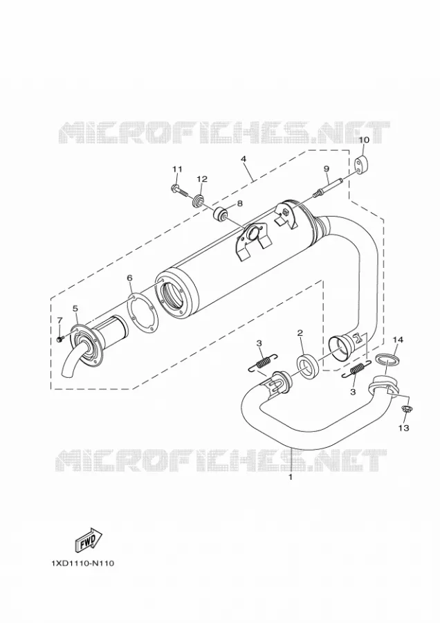 ECHAPPEMENT Yamaha SIDE BY SIDE 700 2016 VIKING  YXM700E