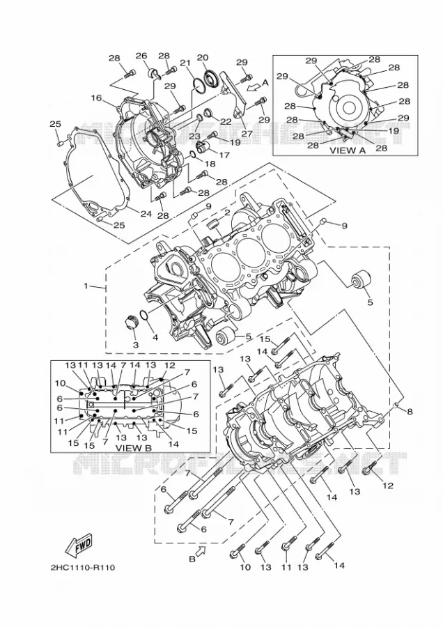 CARTER MOTEUR Yamaha SIDE BY SIDE 1000 2017 YXZ  YXZ1000ET