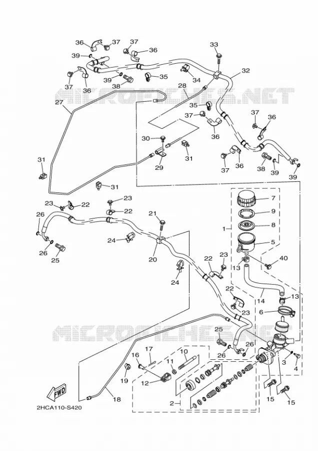 MAITRE CYLINDRE Yamaha SIDE BY SIDE 1000 2017 YXZ  YXZ1000ET