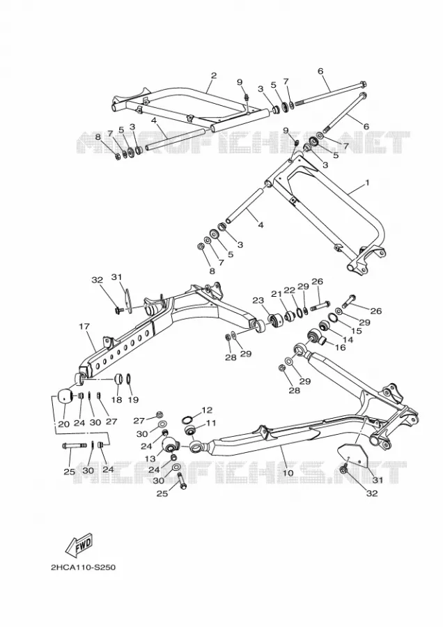 BRAS ARRIERE Yamaha SIDE BY SIDE 1000 2017 YXZ  YXZ1000ET