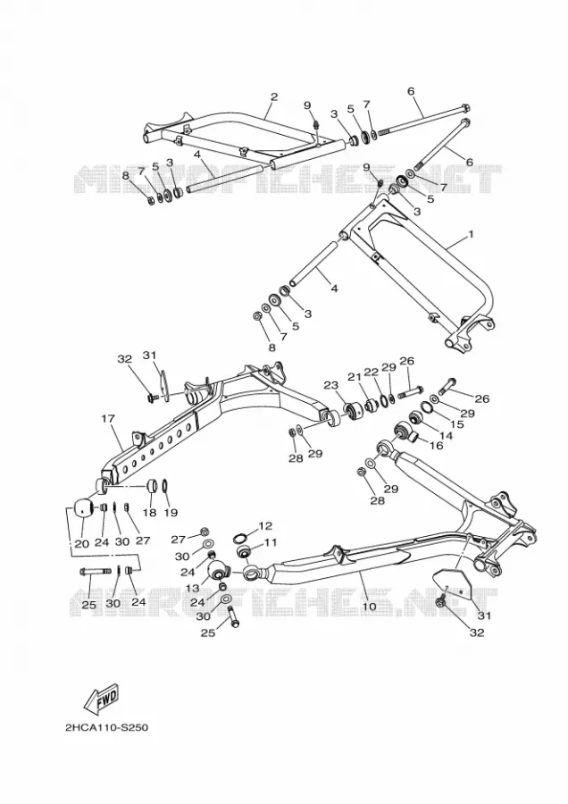 BRAS ARRIERE Yamaha SIDE BY SIDE 1000 2017 YXZ  YXZ1000ETS
