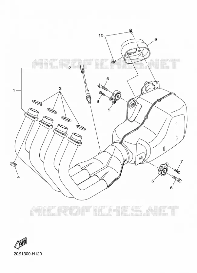 ECHAPPEMENT Yamaha MOTO 600 2016 XJ6  XJ6N