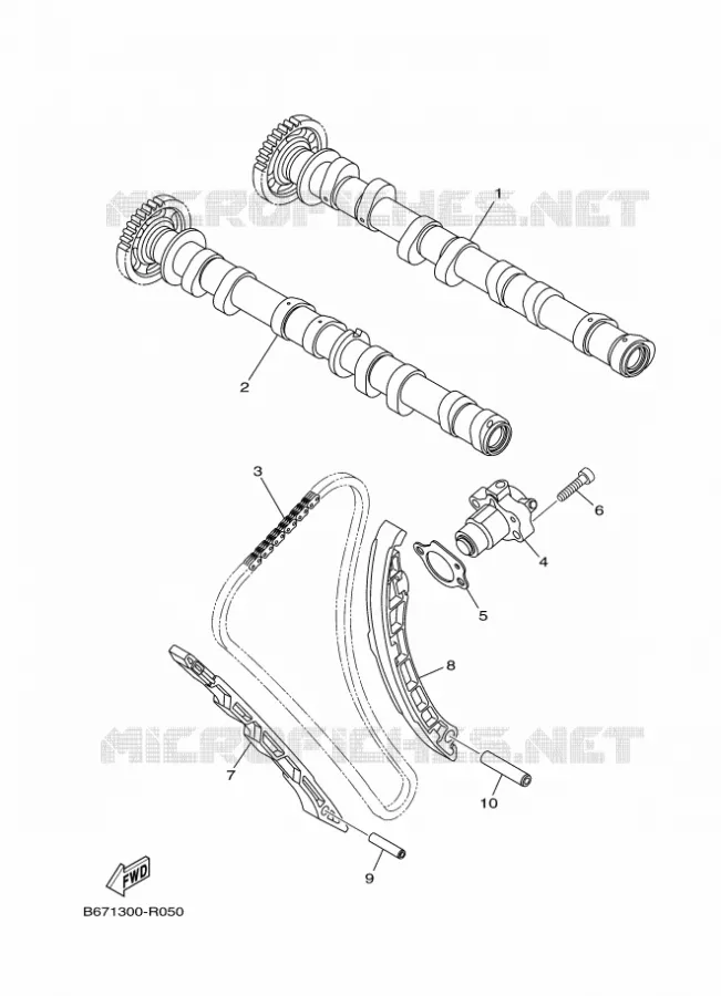 ARBRE A CAMES / CHAINE DE DISTRIBUTION Yamaha MOTO 1000 2016 MT  MTN1000