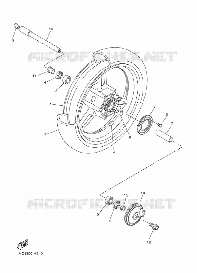 ROUE AVANT Yamaha MOTO 1300 2016 FJR  FJR1300-AS