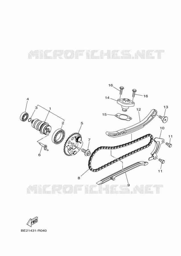 ARBRE A CAMES / CHAINE DE DISTRIBUTION Yamaha SCOOTER 150 2016 TRICITY  MWS150-A