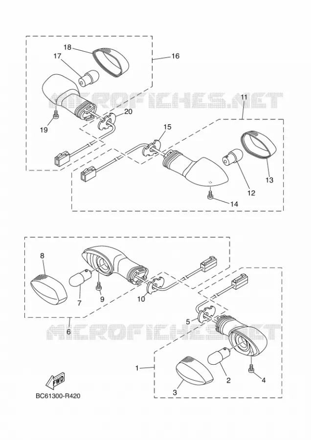 CLIGNOTANT Yamaha MOTO 690 2016 MT  MTT690-U