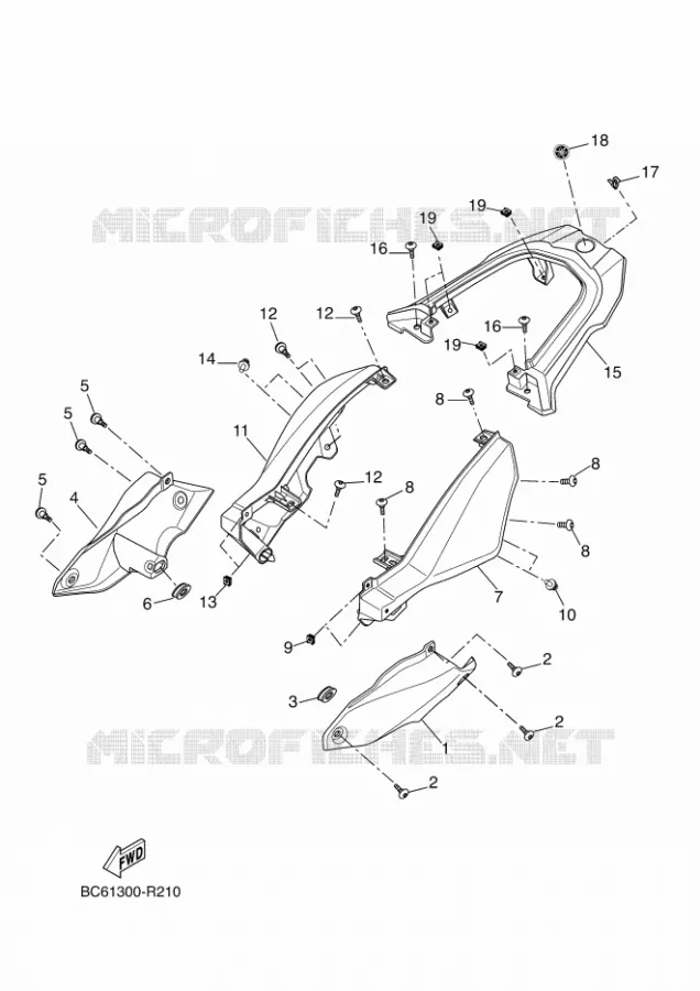 COUVERCLE LATERAL Yamaha MOTO 700 2016 TRACER  MTT690-U