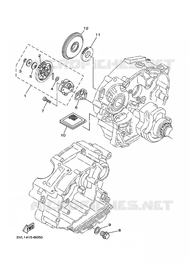 POMPE A HUILE Yamaha MOTO 125 2017 AG  AG125