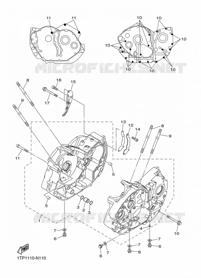 CARTER MOTEUR Yamaha MOTO 950 2017 SCR  XVS950XR-A