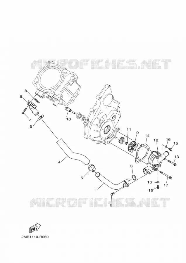 POMPE A EAU / DURITES Yamaha SIDE BY SIDE 700 2017 WOLVERINE  YXE700ES