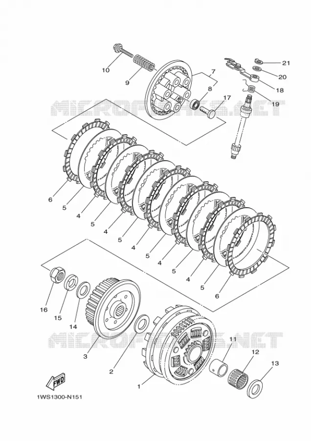 EMBRAYAGE DE DEMARREUR Yamaha MOTO 700 2017 MT  MT07A