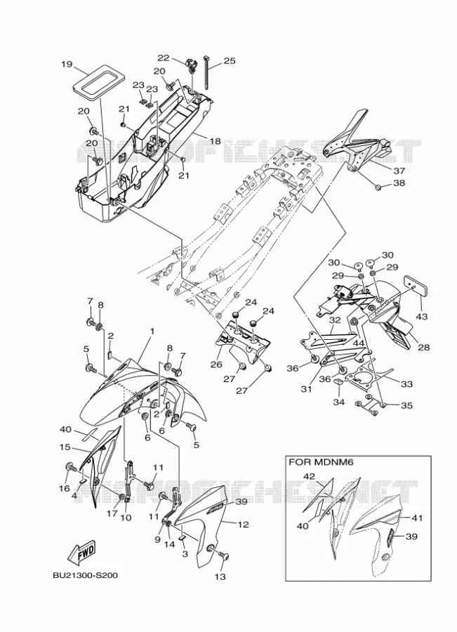 GARDE BOUE Yamaha MOTO 700 2017 MT  MT07A