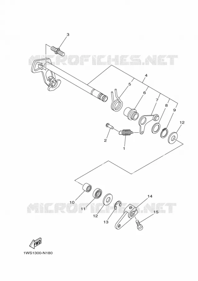 AXE DE SELECTEUR / PEDALE Yamaha MOTO 700 2017 MT  MT07A