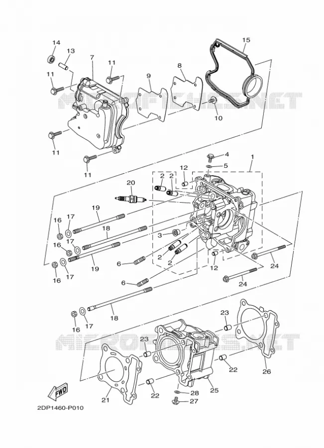 CYLINDRE Yamaha SCOOTER 125 2017 OCITO  GPD125-A
