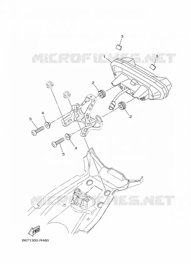 FEU ARRIERE Yamaha MOTO 1000 2017 MT  MTN1000D