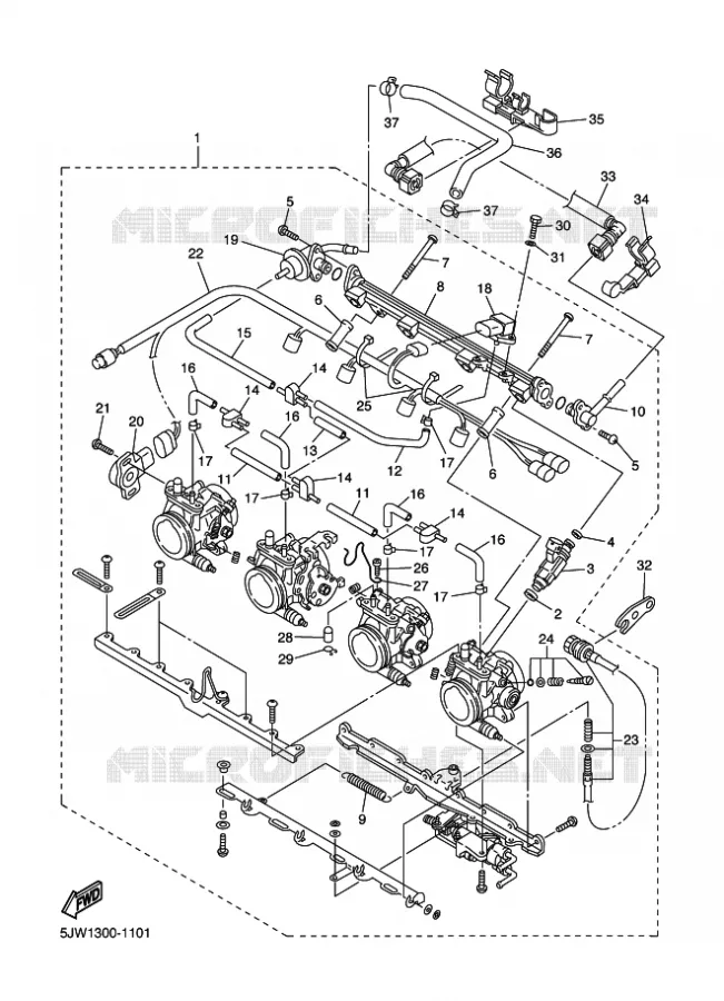 ADMISSION 2 Yamaha MOTO 1300 2001 FJR  FJR1300