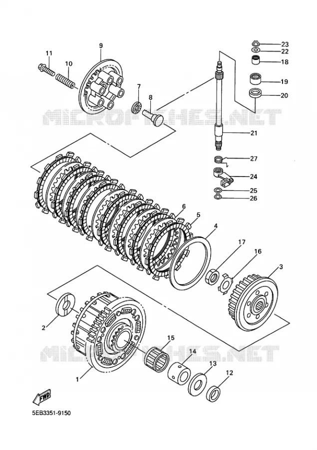 EMBRAYAGE DE DEMARREUR Yamaha MOTO 600 2001 R6  YZF-R6