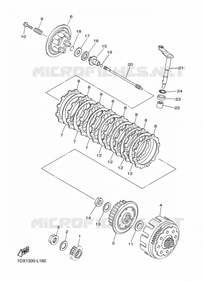 EMBRAYAGE DE DEMARREUR Yamaha MOTO 450 2014 WRF  WR450F