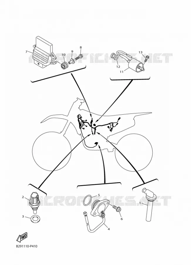 PARTIE ELECTRIQUE 1 Yamaha MOTO 250 2016 WRF  WR250F