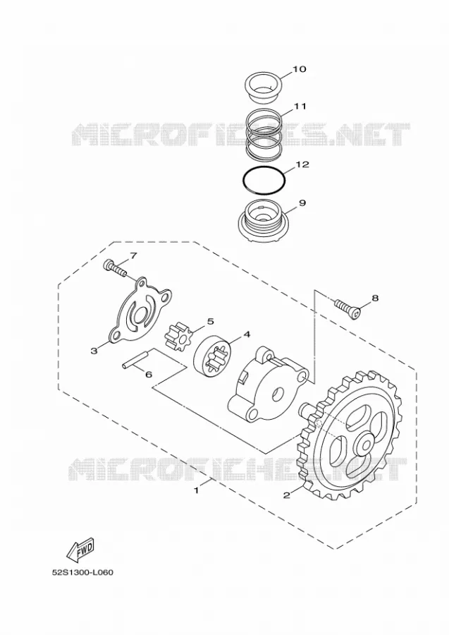 POMPE A HUILE Yamaha SCOOTER 150 2012 XENTER  HW151