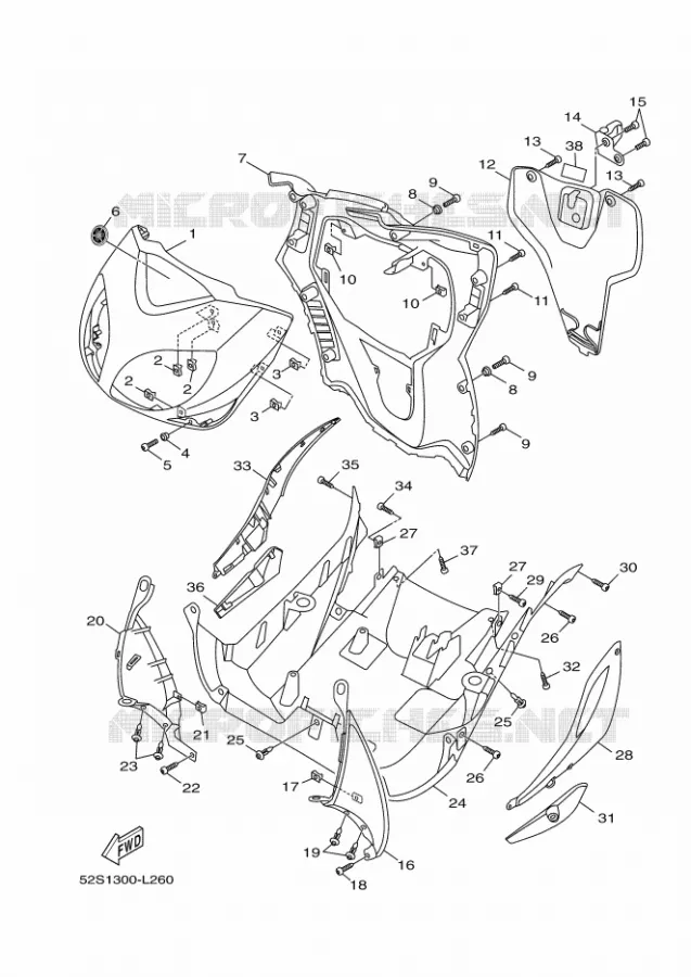 PROTEGE JAMBES Yamaha SCOOTER 150 2012 XENTER  HW151