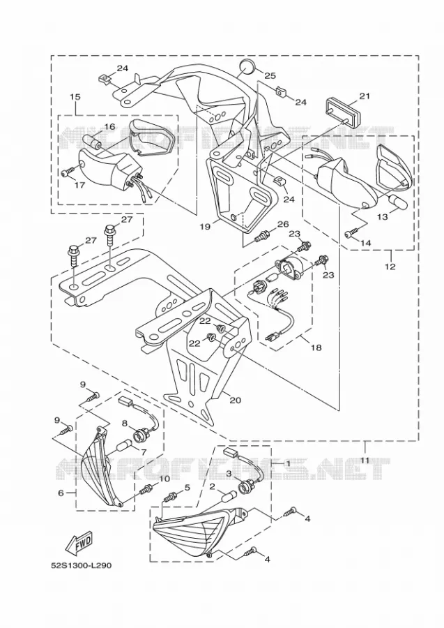 CLIGNOTANT Yamaha SCOOTER 150 2012 XENTER  HW151