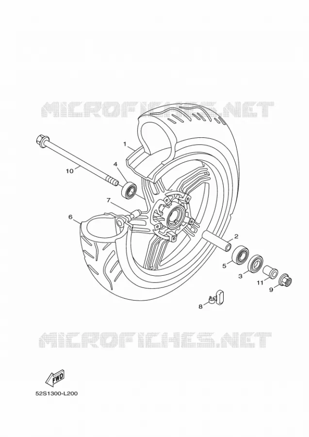 ROUE AVANT Yamaha SCOOTER 150 2012 XENTER  HW151