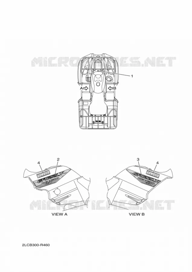 EMBLEME Yamaha QUAD 450 2016 GRIZZLY  YFM450FWAD