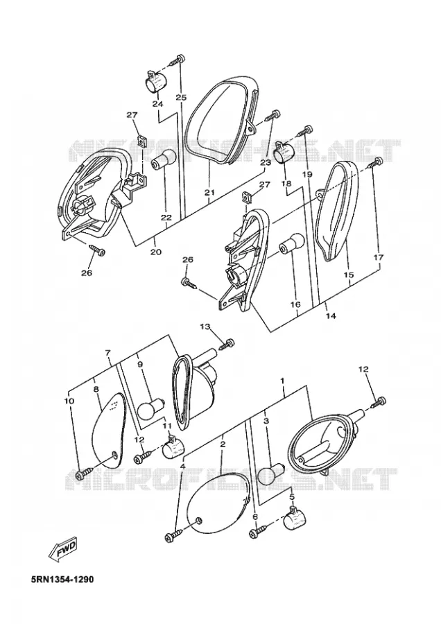 CLIGNOTANT Yamaha SCOOTER 100 2003 OVETTO  YN100