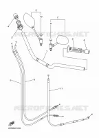 GUIDON ET CABLES pour Yamaha XJ6NA de 2013