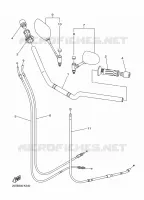 GUIDON ET CABLES pour Yamaha XJ6NA de 2013