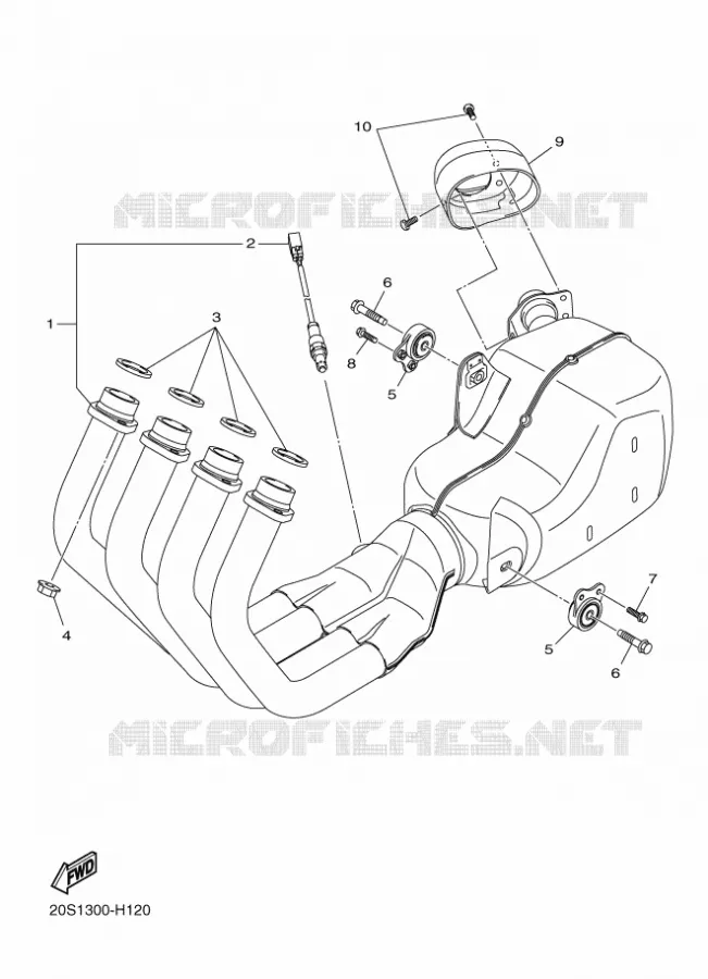 ECHAPPEMENT Yamaha MOTO 600 2013 XJ6 ABS  XJ6NA