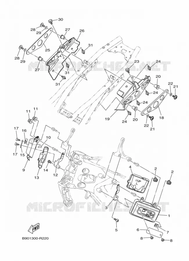 COUVERCLE LATERAL Yamaha MOTO 900 2016 XSR  MTM850