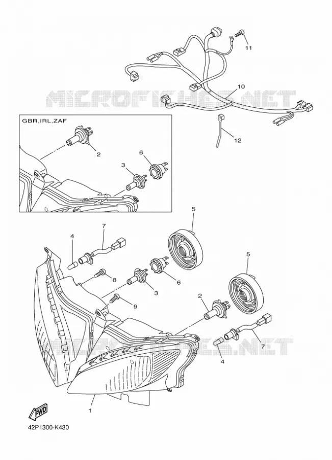 PHARE  Yamaha MOTO 800 2013 FAZER ABS  FZ8-SA