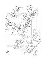 SUPPORT / REPOSE PIEDS 2 pour Yamaha MT-07 de 2016