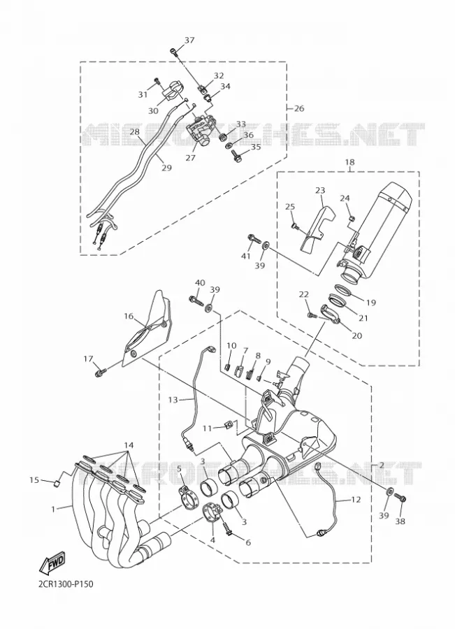 ECHAPPEMENT Yamaha MOTO 1000 2016 R1  YZF-R1