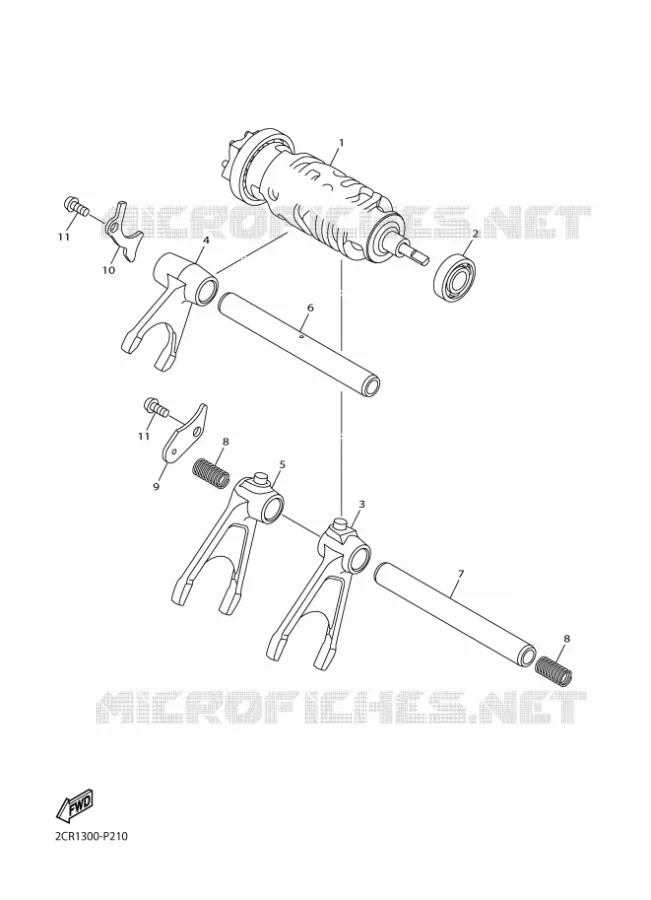 BARILLET DE SELECTION / FOURCHETTES Yamaha MOTO 1000 2016 R1  YZF-R1