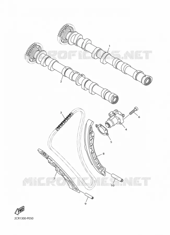 ARBRE A CAMES / CHAINE DE DISTRIBUTION Yamaha MOTO 1000 2016 R1M  YZF-R1M