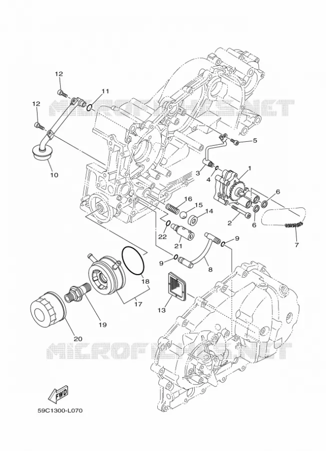 POMPE A HUILE Yamaha SCOOTER 530 2016 TMAX  XP500A