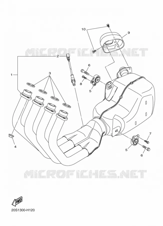 ECHAPPEMENT Yamaha MOTO 600 2016 XJ6  XJ6NA