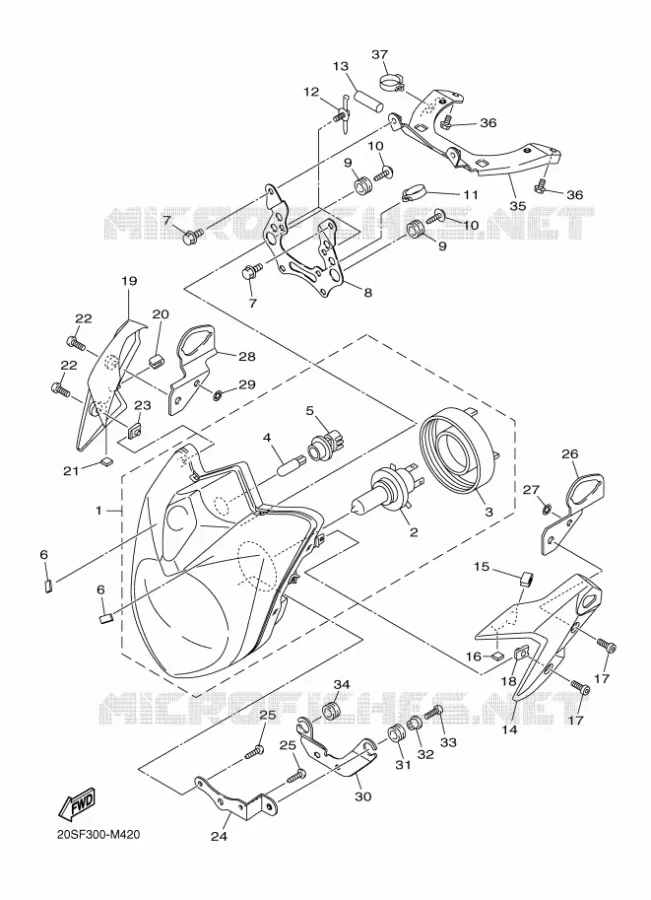 PHARE  Yamaha MOTO 600 2016 XJ6  XJ6NA