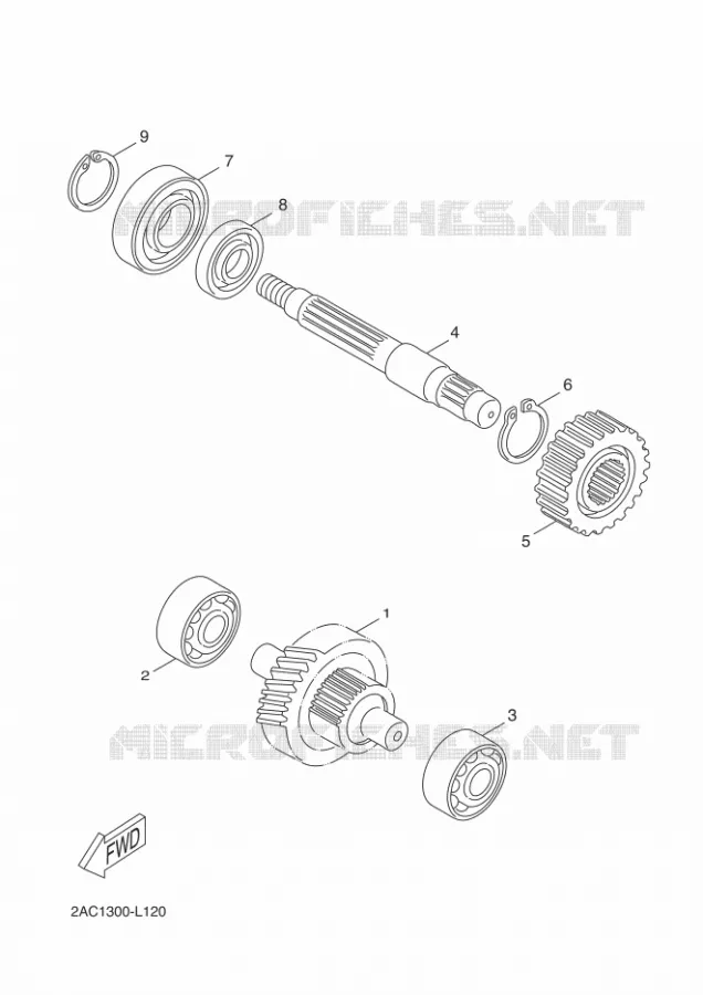 TRANSMISSION Yamaha SCOOTER 50 2012 NEOS 4T UBS  YN50FUNEO'S 4+