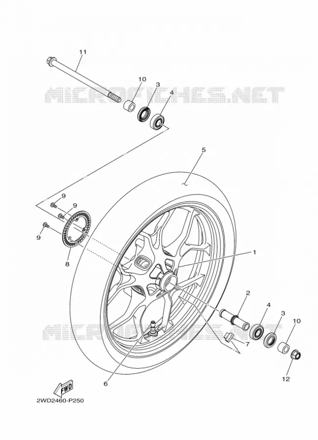 ROUE AVANT Yamaha MOTO 300 2016 R3  YZF-R3A